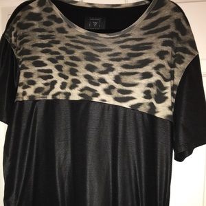 Guess Leopard and Black Tee